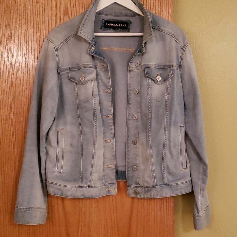 Express demim trucker coat